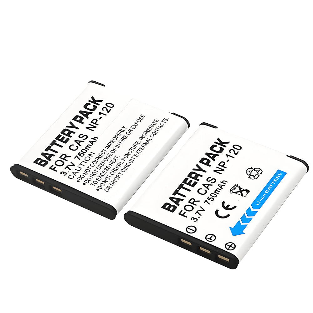 For Casio CNP120 Battery Exilim EX-S200 EX-S300 EX-Z31 750mAh Digital Camera Batteries