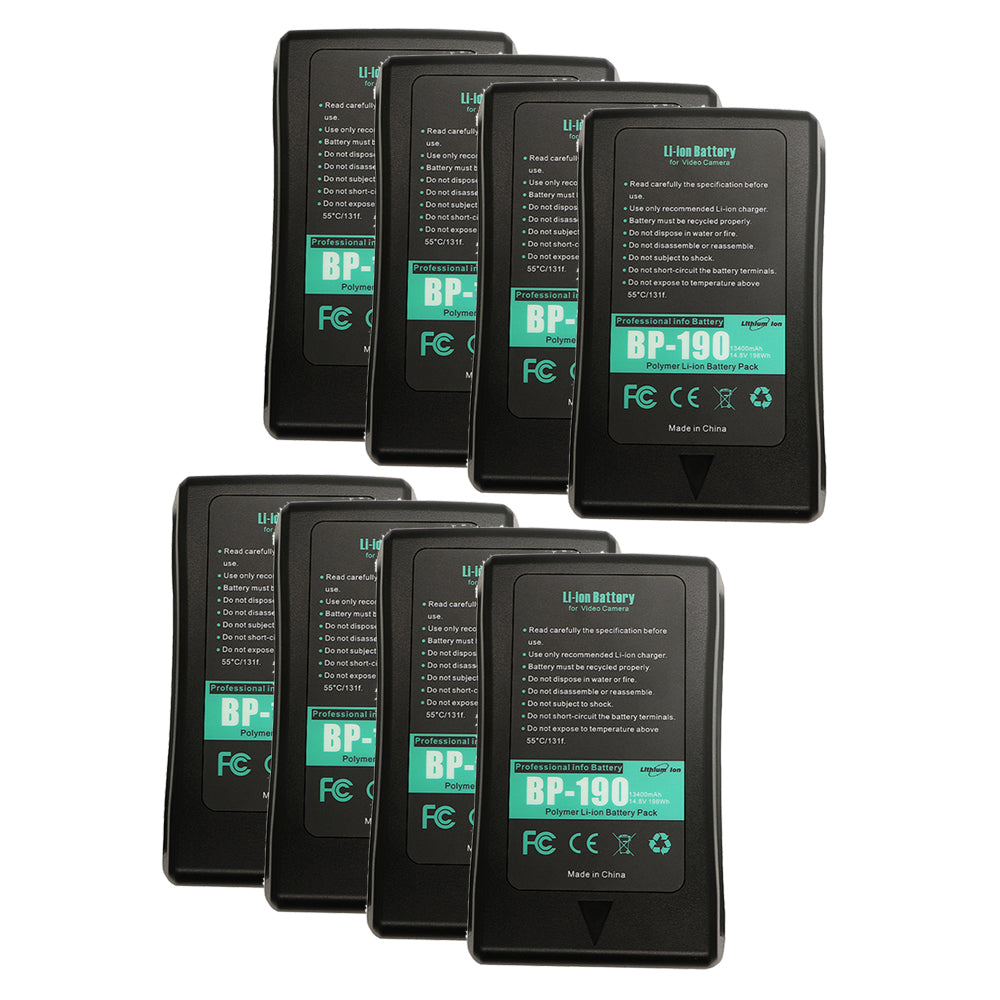 For Sony BP-190W Battery Broadcast Camera V-Mount V-Mount / V-Lock Battery BP-65H 13400mAh Camera Batteries