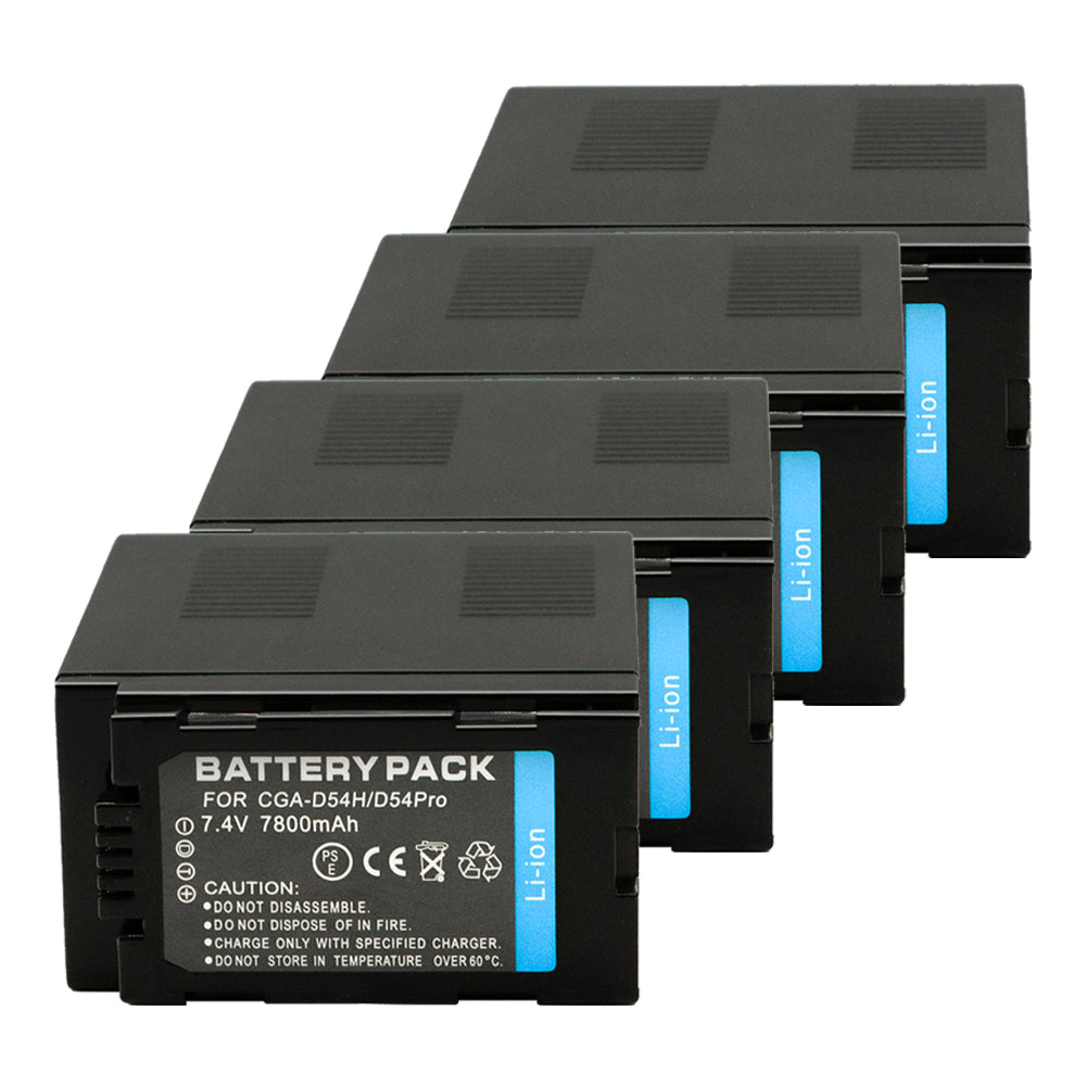 For Panasonic CGA-D54SH Battery D54D MDH2GK AC90MC DVC180B Lithium 7800mAh Camera Batteries