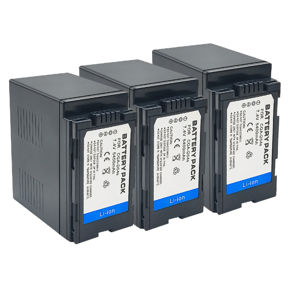 For Panasonic CGR-D54S CGA-D54S Battery AG-HPX250 AG-HPX255 HDC-Z10000 NV-DS29 NV-DS30 NV-DS50 NV-GX7 5400mAh Camera Batteries