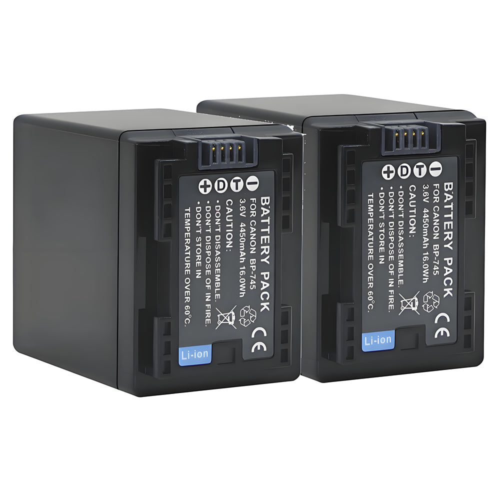 For Canon BP-745 Battery VIXIA HF M50 HFM52 HFR32 HFR32 4450mAh Camera Batteries