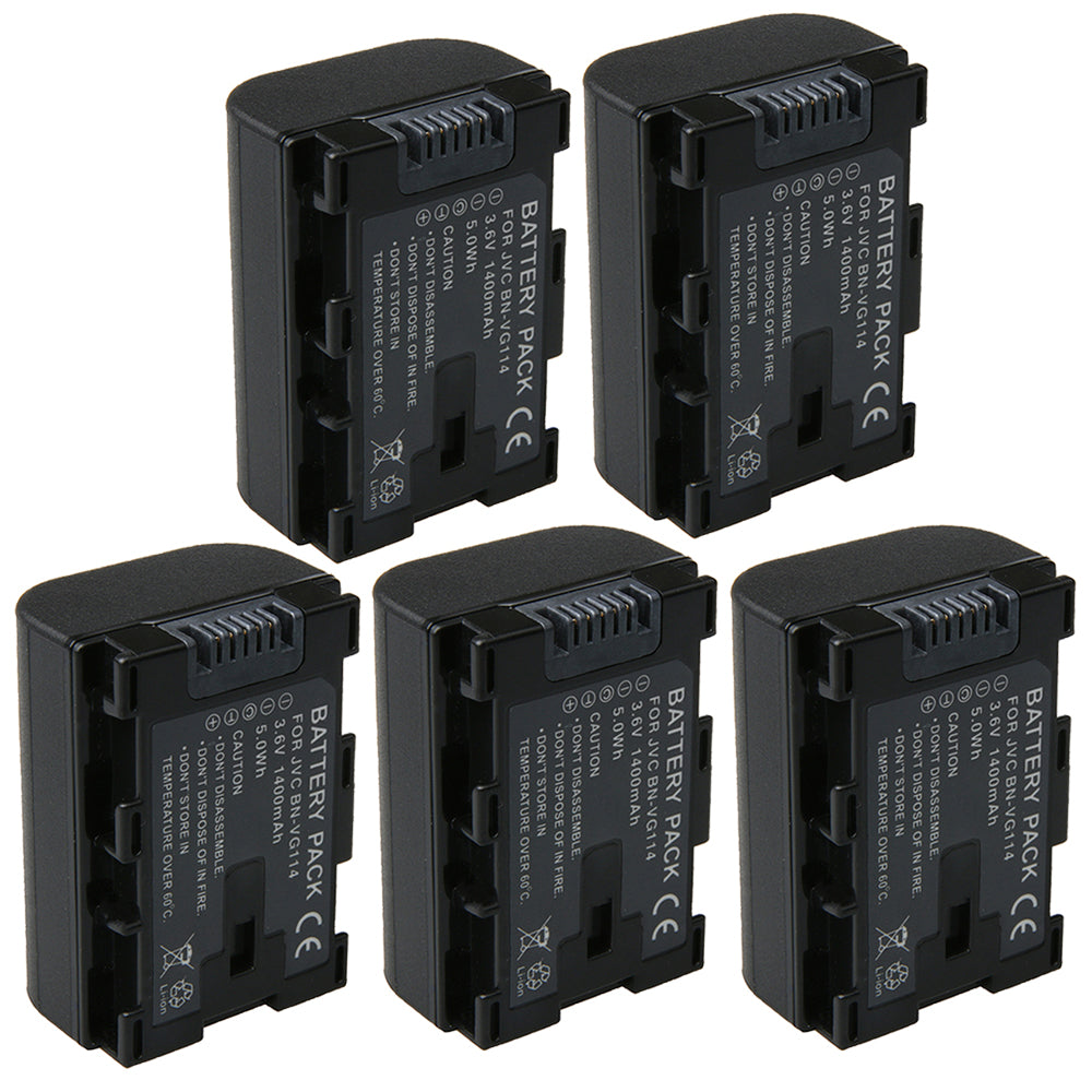For JVC Camera Battery BN-VG114 3.6V 1400mAh Batteries