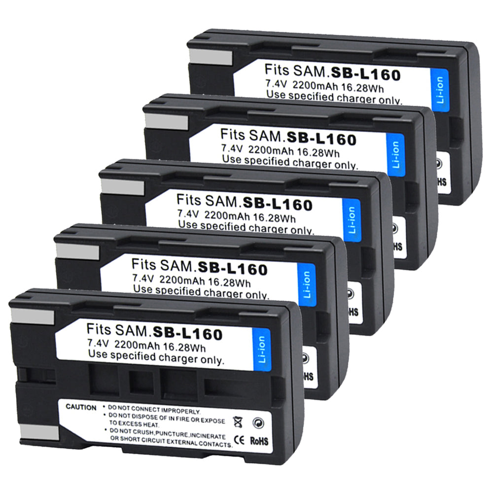 For Samsung SB-L160 Battery SC-L520, SC-L530, SC-L550 SC-L600 2200mAh Camera Batteries
