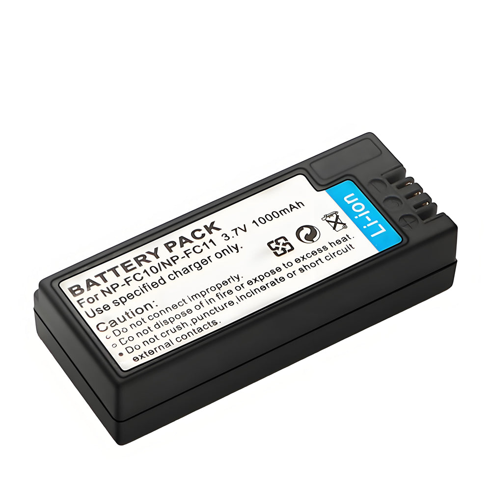 Battery Replacement for Sony NP-FC11 NP-FC10 and Sony Cyber-shot DSC-F77 DSC-FX77 1000mAh Camera Batteries