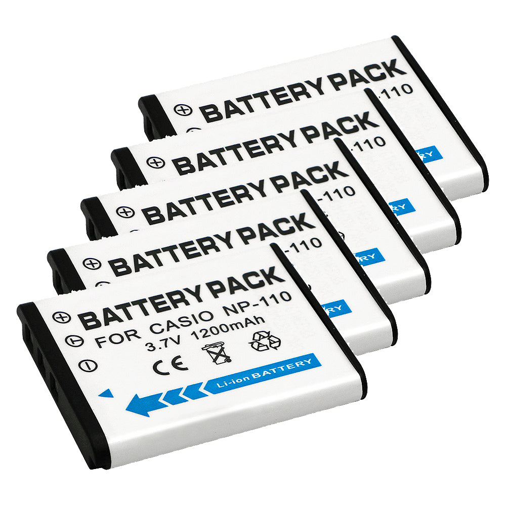 For Casio CNP-160 Battery Exilim EX-ZR20, Exilim EX-FC500S, Exilim EX-ZR501200mAh Camera Batteries