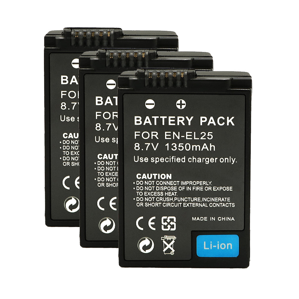 For Nikon EN-EL25 Battery MH-32 Charger and Nikon Z50, Z 50, Nikon Z FC Mirrorless, Z Series 1350mAh Camera Batteries