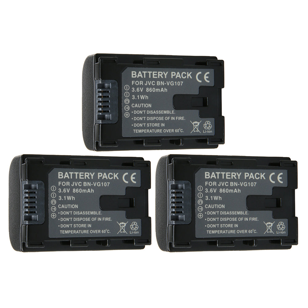For JVC Camera Battery BN-VG107 3.6V 860mAh Batteries
