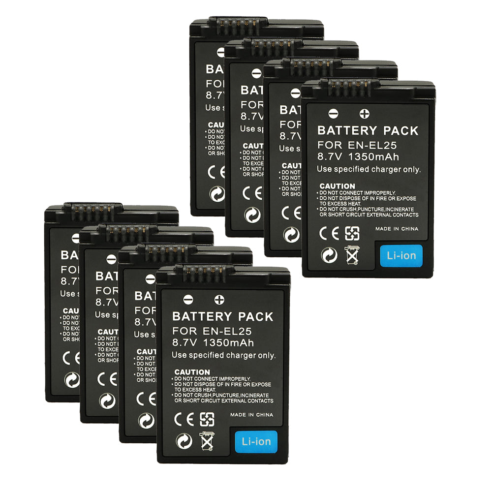 For Nikon EN-EL25 Battery MH-32 Charger and Nikon Z50, Z 50, Nikon Z FC Mirrorless, Z Series 1350mAh Camera Batteries