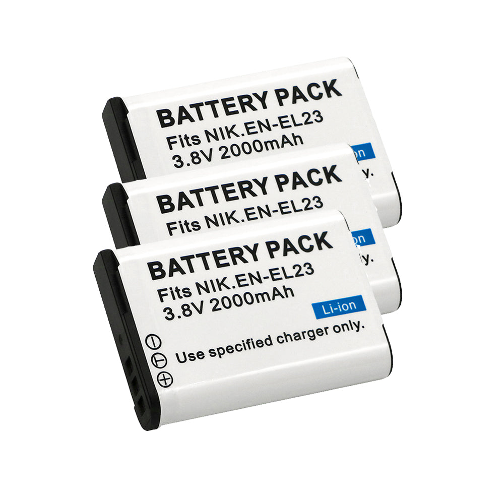 For Nikon EN EL23 Battery  Coolpix  P900 B700 P600 P610 P610s S810c P900s 2000mAh Camera Batteries