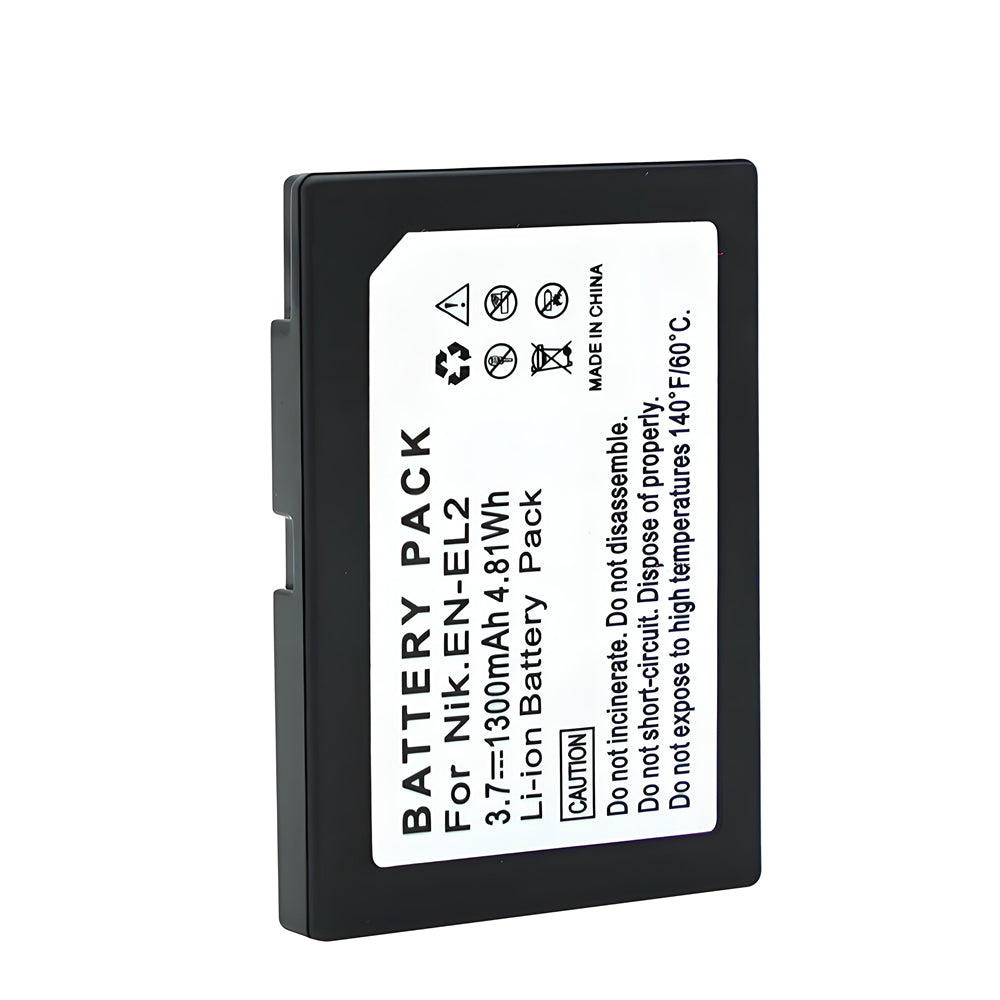 For Nikon EN-EL2 Battery Coolpix 3500, Coolpix SQ, Coolpix 2500 PN DDEN-EL2, 9904, BP-NKL2 1300mAh Camera Batteries