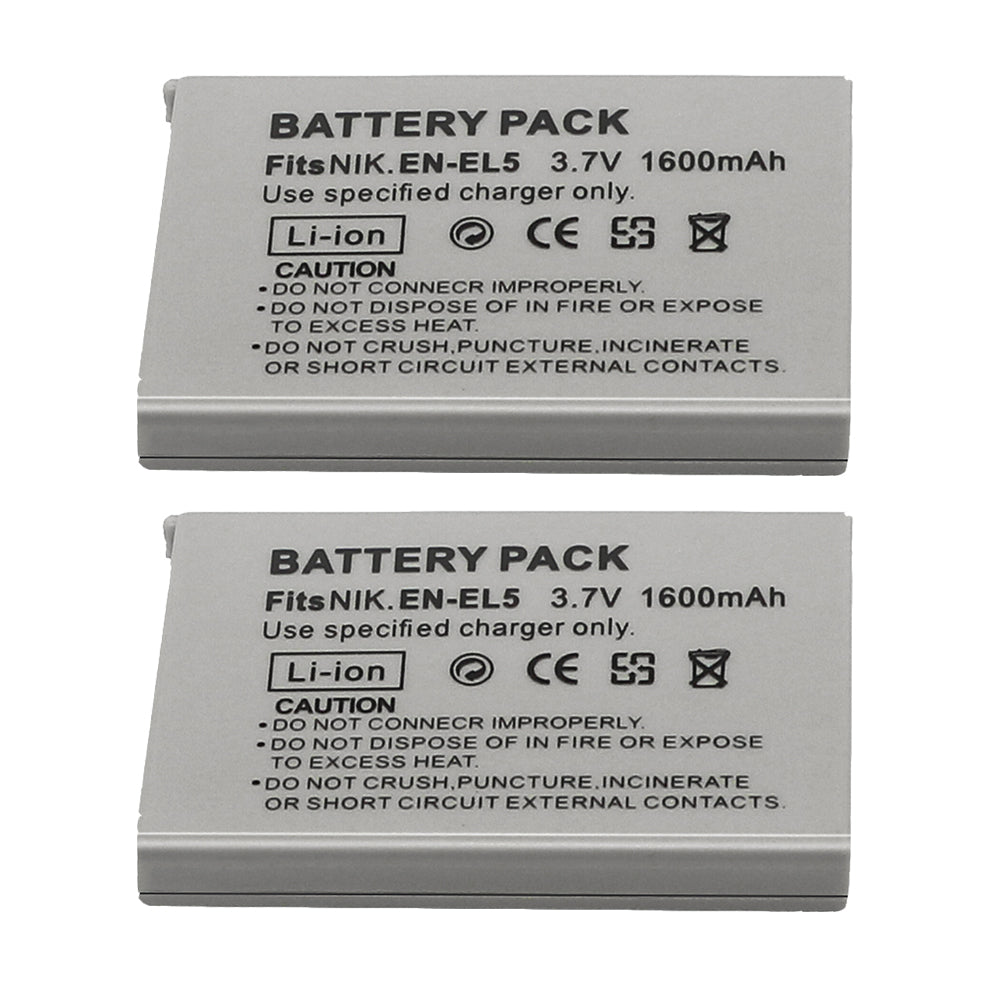 For Nikon EN-EL5 Battery Nikon CoolPix 3700, 4200, 5200, 5900, 7900, P3, P4, P80, P90, P100 1600mAh Camera Batteries