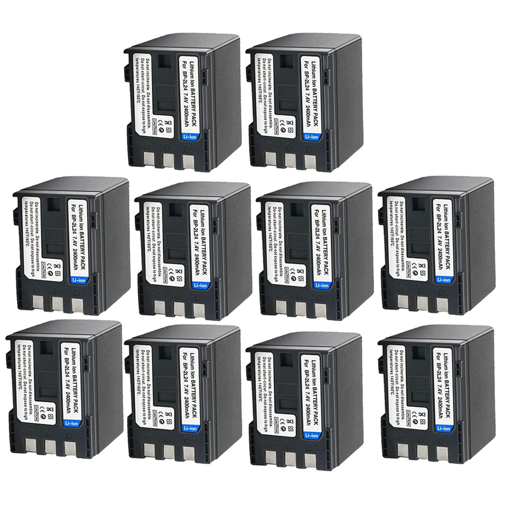 For Canon NB-2L24 BP-2L24 NB-2L24H IVIS DC301 DC310 Elura 40 FV500 Battery 2400mAh Camera Batteries