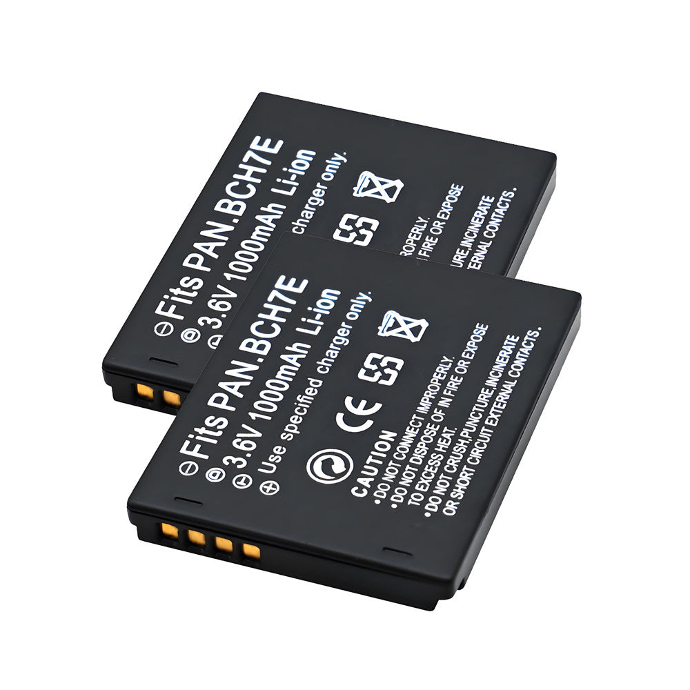 For Panasonic DMW-BCH7E Battery DMW-BCH7 DMW-BCH7PP DMC-FP1 DMCFP2 DMCFP3 1000mAh Camera Batteries