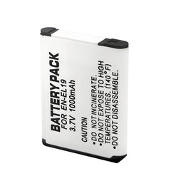 For Nikon EN-EL19 Battery Coolpix S6700, Coolpix S6800, Coolpix S6900 1000mAh Camera Batteries