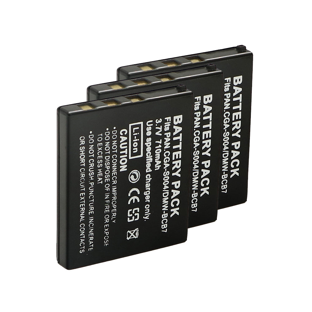For Panasonic CGA-S004 Compatible Battery Fujifilm NP-40, NP-40N, CGA-S004A, CGA-S004E, CGR-S001B, DMW-BCB7, Kodak KLIC-7005, Samsung SLB-0737, SLB-0837, Sanyo NP-40 710mAh Camera Batteries