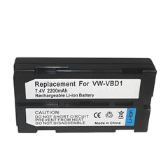 For JVC BN-V812 VW-VBD1 Battery GR-DLS1U 2200mAh Camera Batteries