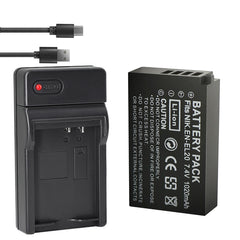 ENEL20, EN-EL20a Batteries and USB Battery Charger for Nikon Coolpix P950, P1000, DL24-500, Coolpix A, 1 AW1, 1 J1, 1 J2, 1 J3, 1 S1, 1 V3 Digital Camera