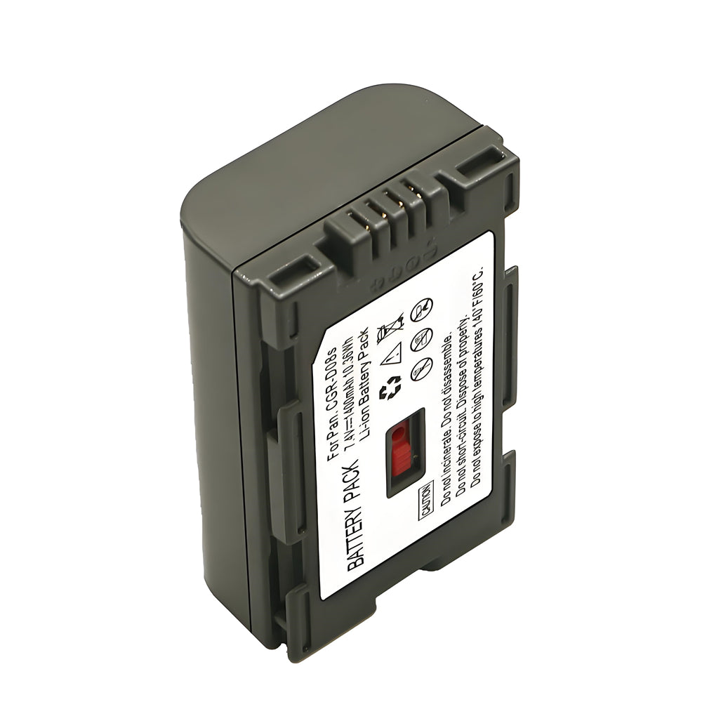For Panasonic CGA-D08R, CGA-D08S, CGA-D08SE/1B, Battery Replacement CGA-D120, CGA-D120A/1B, CGA-D120E/1B, CGR-D08, CGR-D08A/1B, CGR-D08R, CGR-D08S, CGR-D08SE/1B 1400mAh Camera Batteries