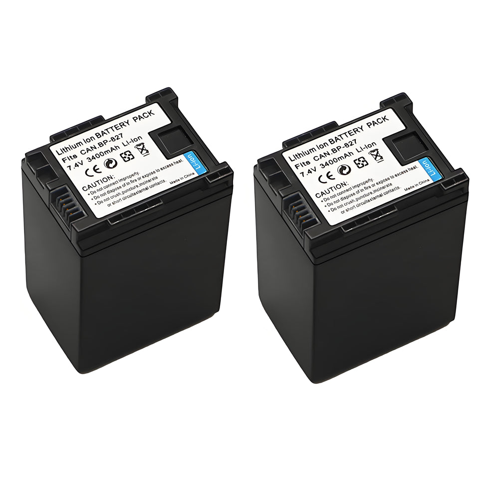 For Canon BP-827 Battery FS10 FS11 VIXIA HF G10 HFG10 3400mAh Camera Batteries