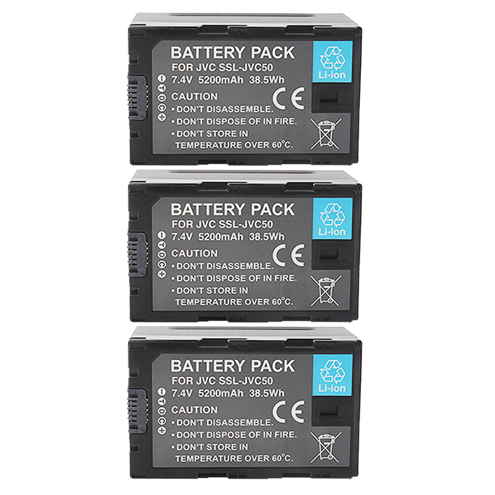 For JVC Camera Battery SSL-JVC50 7.4V 5200mAh Batteries
