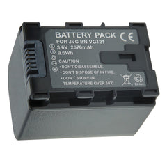 For JVC Camera Battery BN-VG121 3.6V 2670mAh Batteries