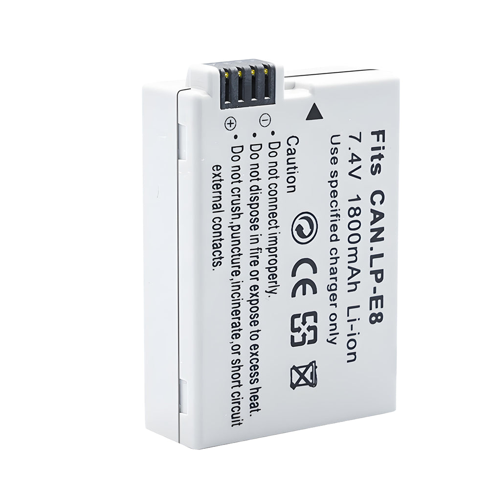 For Canon LP-E8 Battery EOS Rebel T2i EOS 550D 1800mAh Camera Batteries