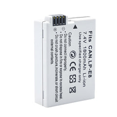 For Canon LP-E8 Battery EOS Rebel T2i EOS 550D 1800mAh Camera Batteries