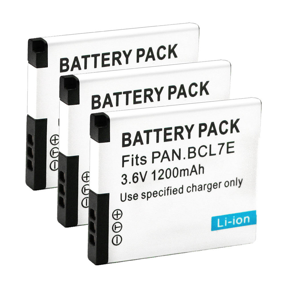 For Panasonic DMW-BCL7E Battery Lumix DMC-F5, DMC-FH10, DMC-FS50 1200mAh Camera Batteries