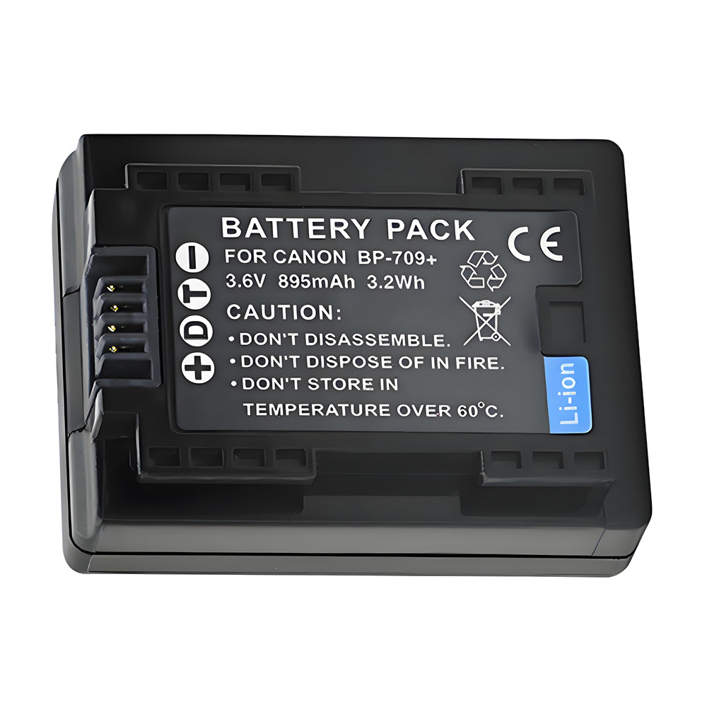 For Canon BP-709 Battery VIXIA HF M50 HFM50 HFR30 895mAh Camera Batteries