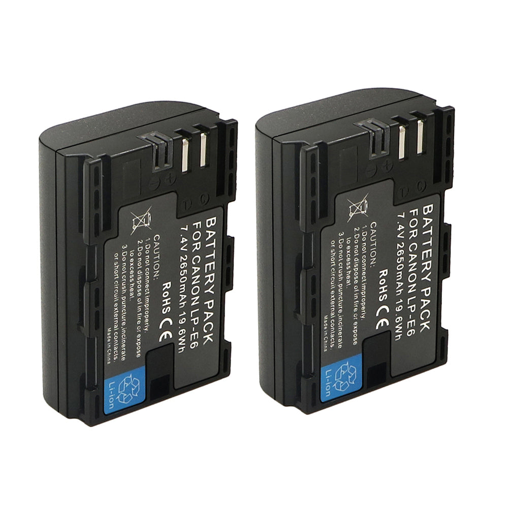 For Canon LP-E6 LPE6 Battery EOS 5DS 6D 60D 2650mAh Camera Batteries