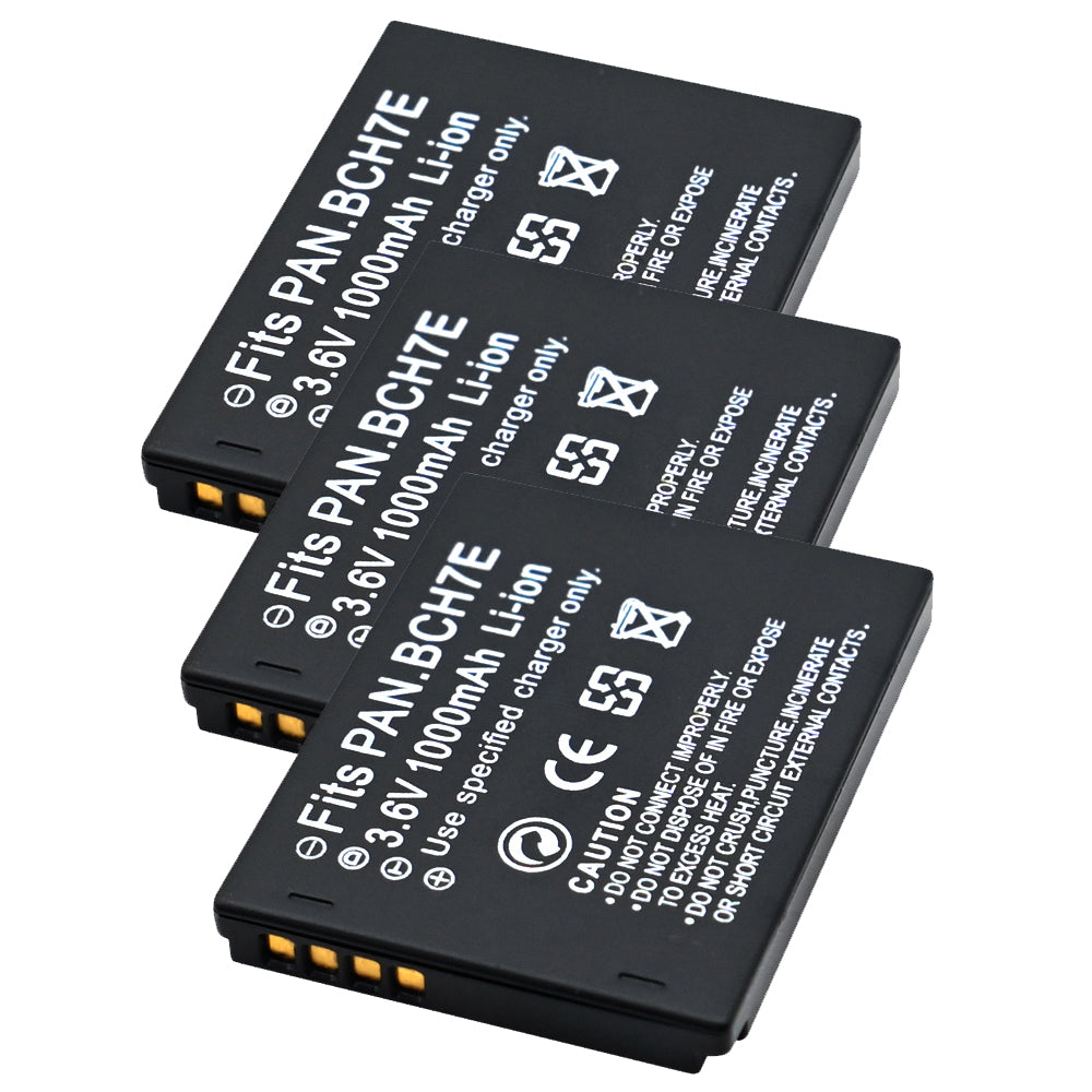 For Panasonic DMW-BCH7E Battery DMW-BCH7 DMW-BCH7PP DMC-FP1 DMCFP2 DMCFP3 1000mAh Camera Batteries