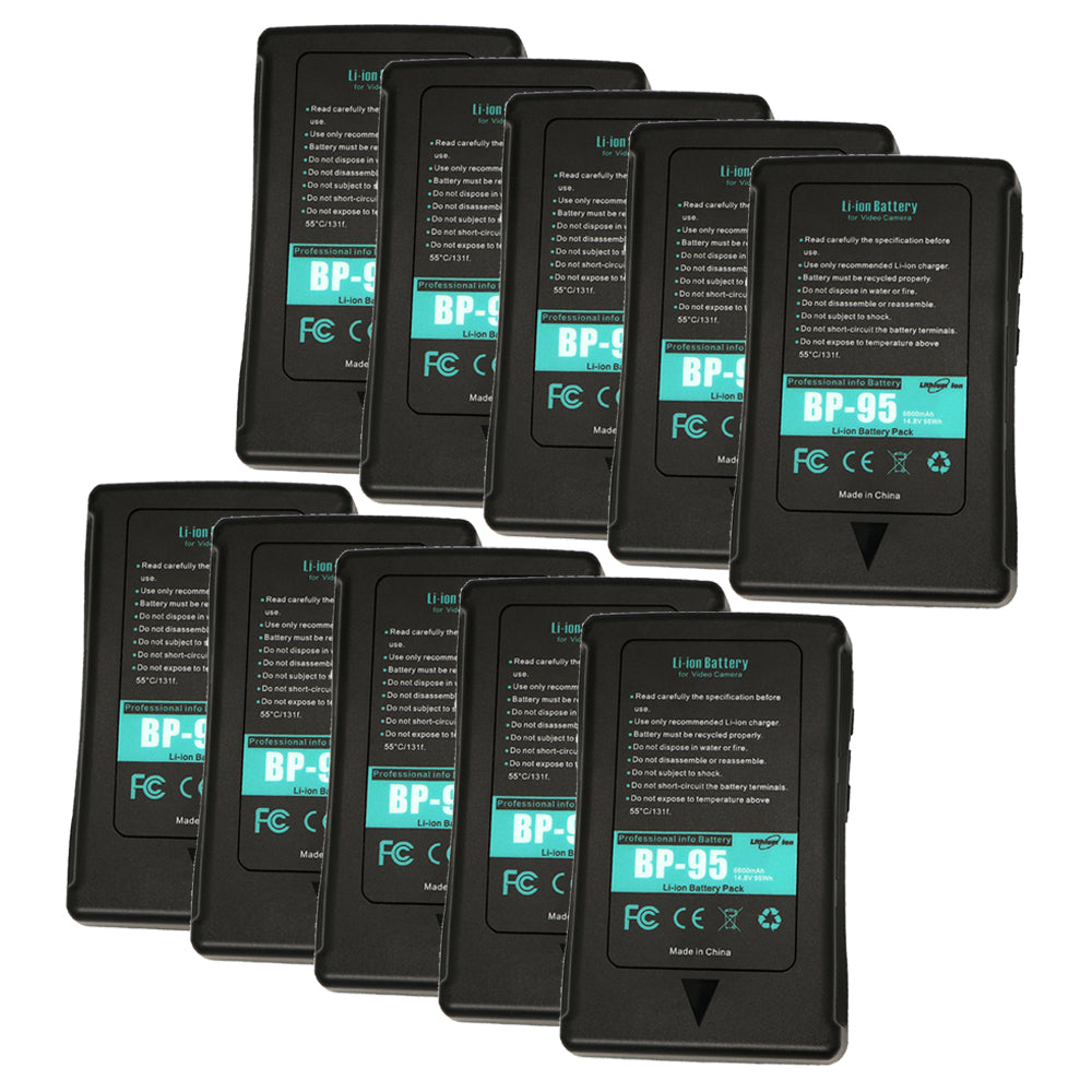 For Sony BP-95W BP-150W Battery DSR-250P, DSR-600P, DSR-650P, HDW-800P 6600mAh Camera Batteries