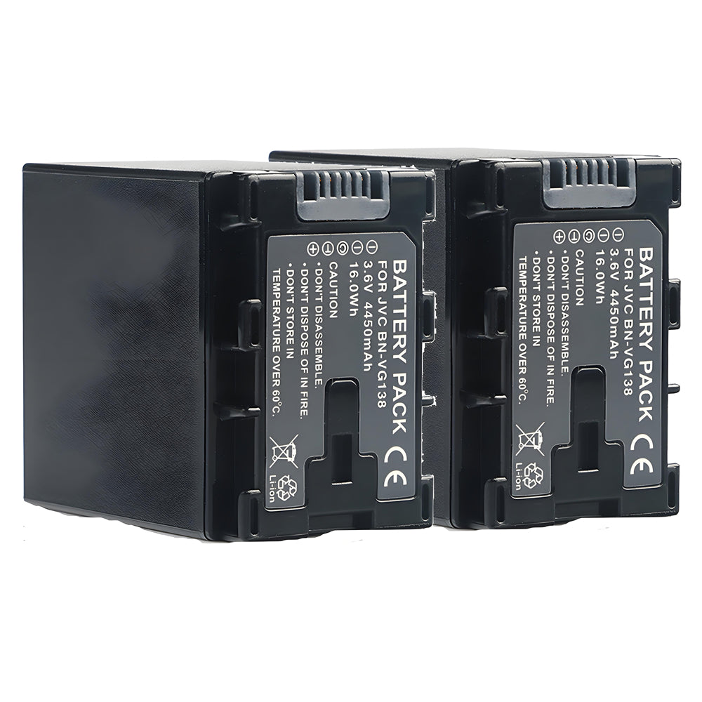For JVC Camera Battery BN-VG138 3.6V 4450mAh Batteries