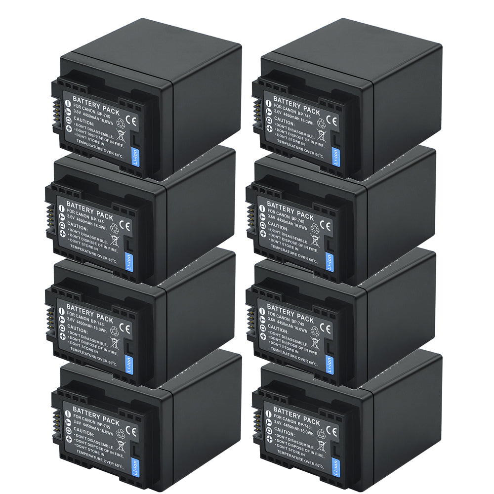 For Canon BP-745 Battery VIXIA HF M50 HFM52 HFR32 HFR32 4450mAh Camera Batteries