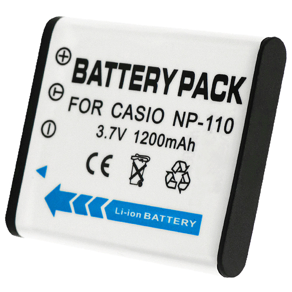 For Casio CNP-160 Battery Exilim EX-ZR20, Exilim EX-FC500S, Exilim EX-ZR501200mAh Camera Batteries