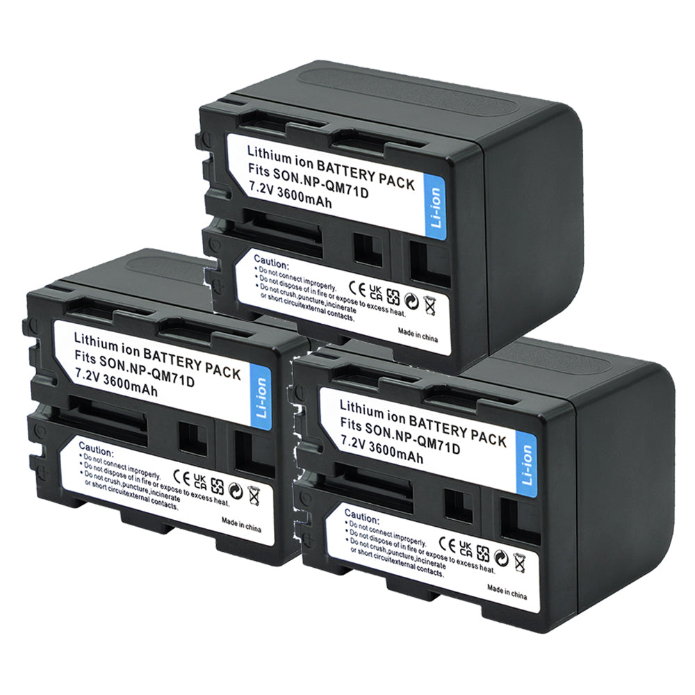 3600mAh NP-QM71D Battery Compatible with Sony  CCD-TRV106 CCD-TRV108 CCD-TRV116 Camera Batteries