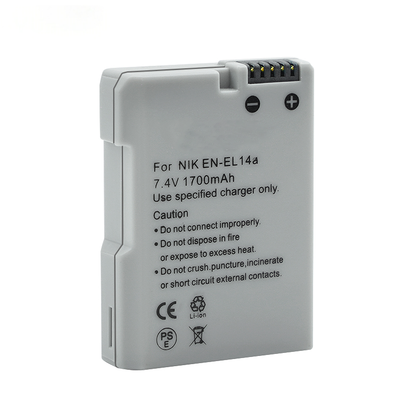 EN-EL14 / EN-EL14a Battery Packs and Rapid USB Charger for Nikon D3100 D3200 D3300 D3400 D3500 D5100 D5200 D5300 D5500 D5600 DF Coolpix P7000 P7100 P7700 P7800 Cameras