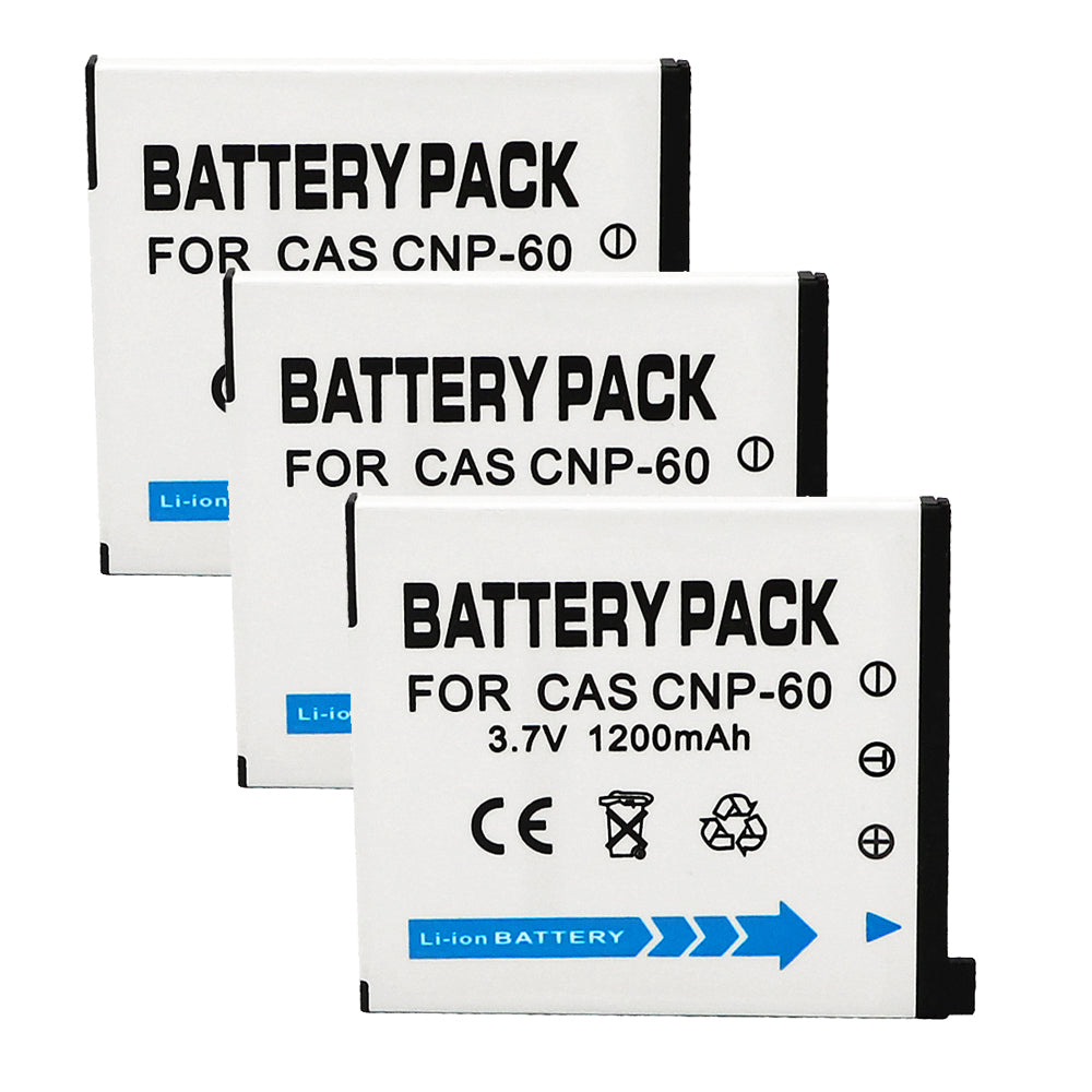 For Casio CNP60 NP-60 NP60  Battery EX-FS10 EX-S10 EX-S12 EX-Z9 EX-Z19 1200mAh Camera Batteries