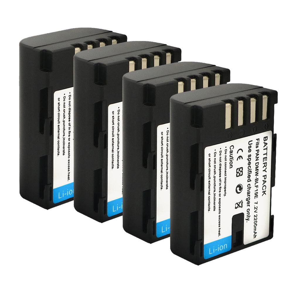 For Panasonic DMW-BLF19 Battery Lumix DMC-GH3, DMC-GH4, DC-GH5, DC-GH5S, DC-G9 2200mAh Camera Batteries