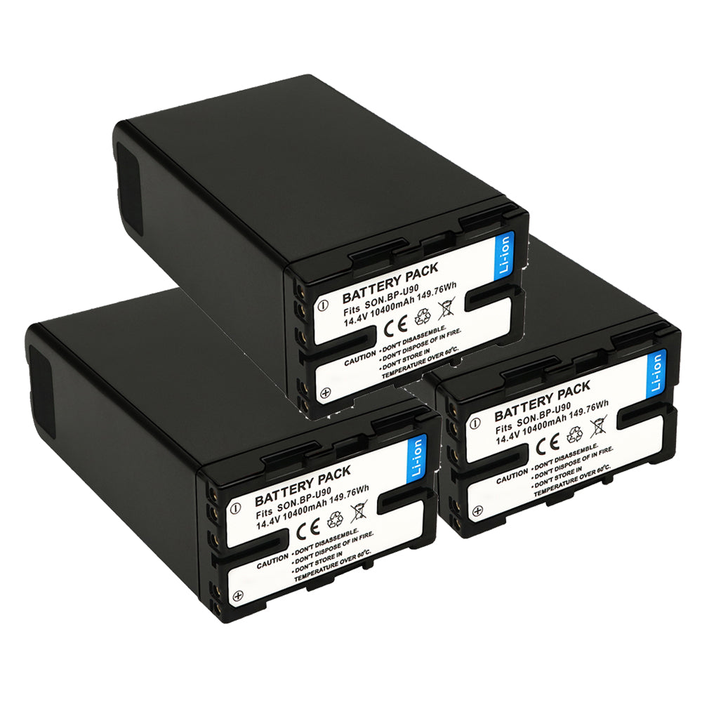 For Sony BP-U90 Battery PXW-FS7/FS5/X180/FX9 PMW-100/150/150P/160 10400mAh Camera Batteries
