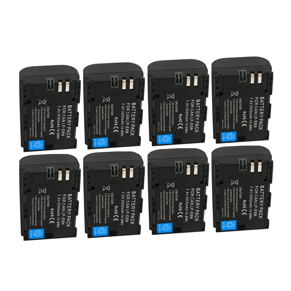 For Canon LP-E6N LPE6N Battery EOS 5DS 6D 60D 2000mAh Camera Batteries