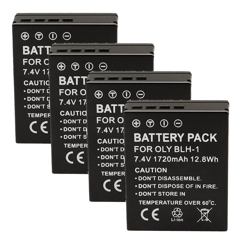 For Olympus BLH-1 (Fully Decoded) Battery OM-D E-M1 Mark II, OM-D E-M1 Mark III, OM-D E-M1X 1720mAh Camera Batteries