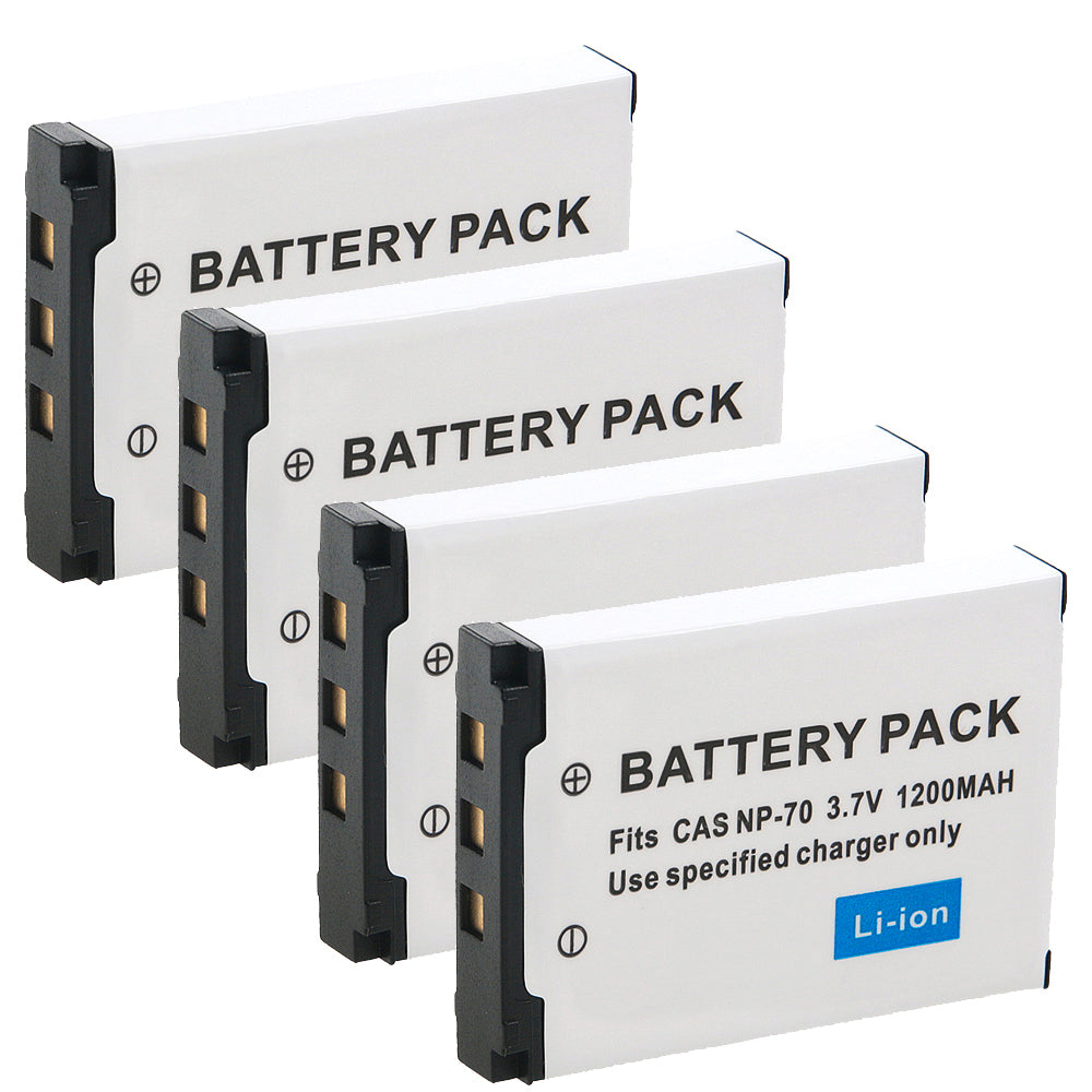 For Casio NP70 NP-70 CNP70 Battery BC-70L Exilim Zoom EX-Z150 EX-Z155 EX-Z250 1200mAh Camera Batteries