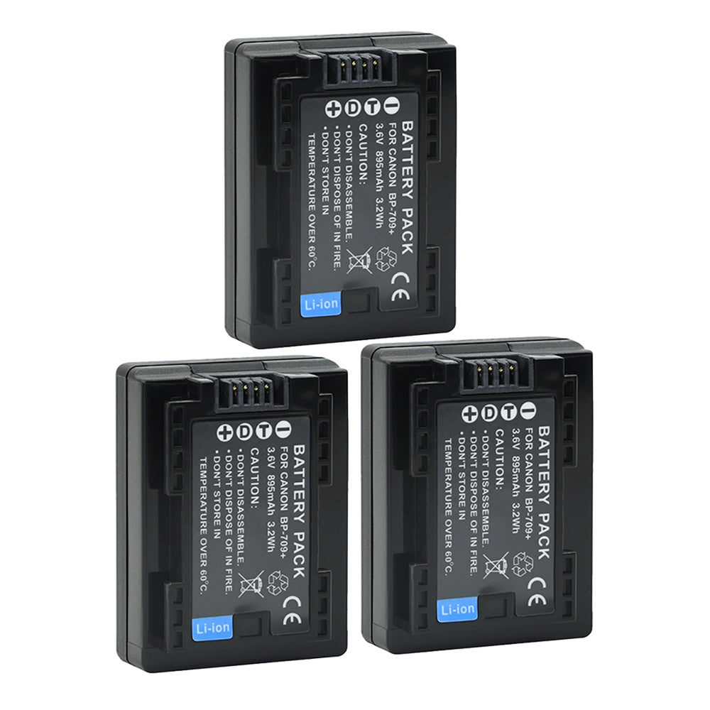 For Canon BP-709 Battery VIXIA HF M50 HFM50 HFR30 895mAh Camera Batteries