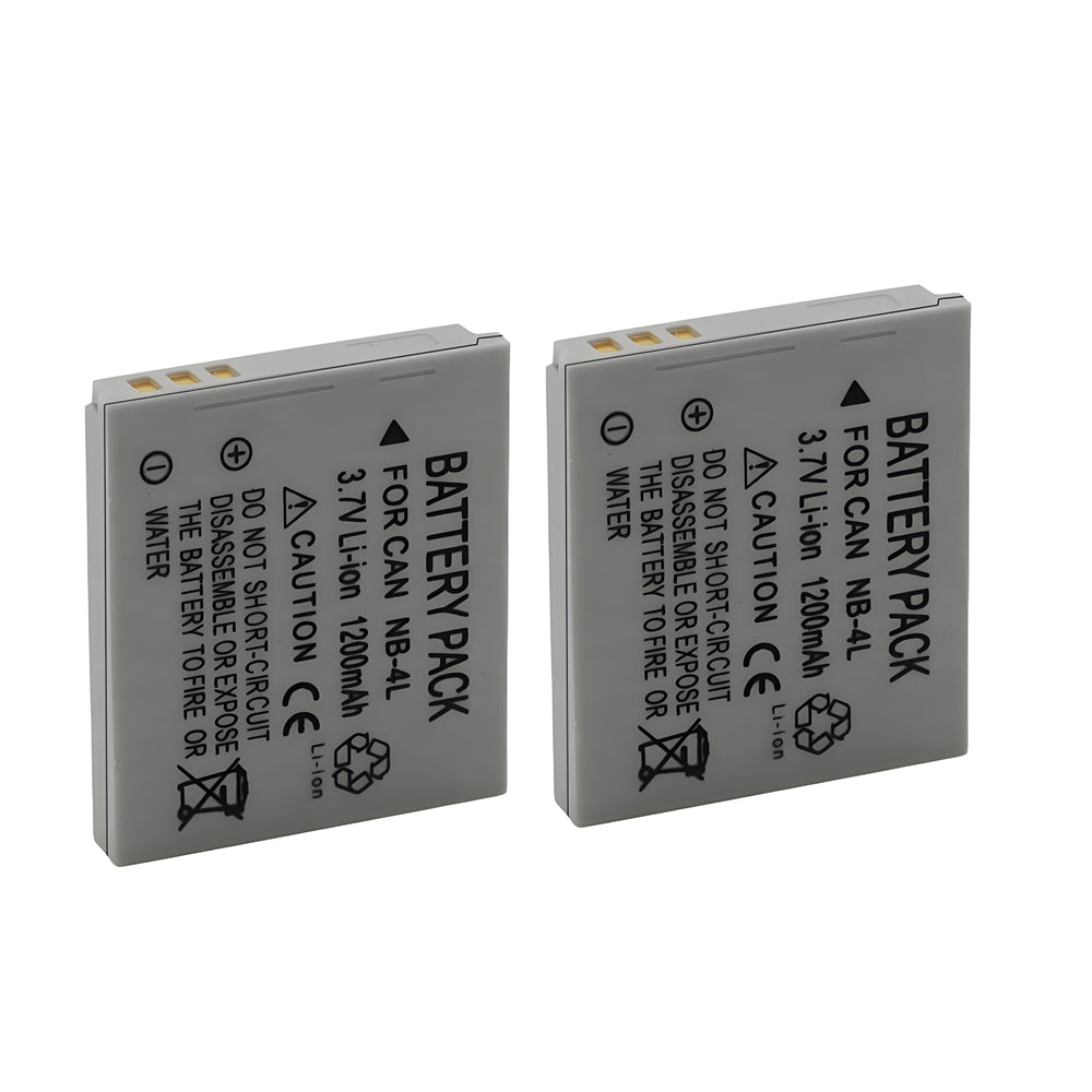 For Canon NB-4L PowerShot SD30 SD200 SD430 IXY Digital 10 Battery 1200mAh Camera Batteries