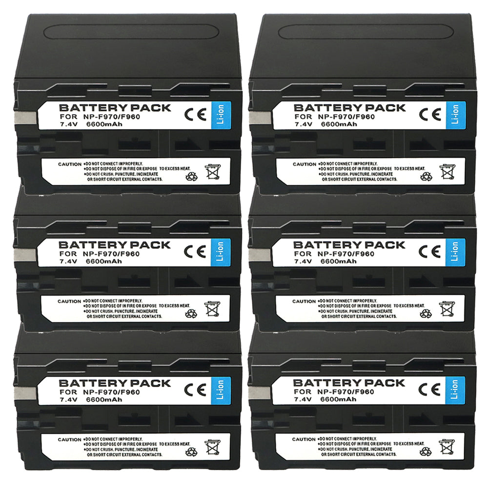 NP-F970 Battery 6600mAh for Sony NP-F970 F960 F950 F930 F550 F570 F750 Camera Batteries