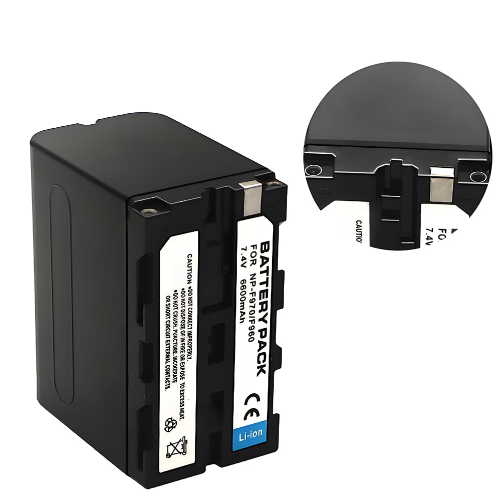 NP-F970 Battery 6600mAh for Sony NP-F970 F960 F950 F930 F550 F570 F750 Camera Batteries
