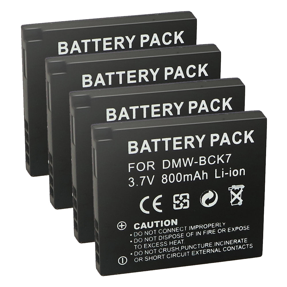 For Panasonic DMW-BCK7 Battery Lumix DMC-FH25 DMC-FH27 DMC-FP5 800mAh Camera Batteries