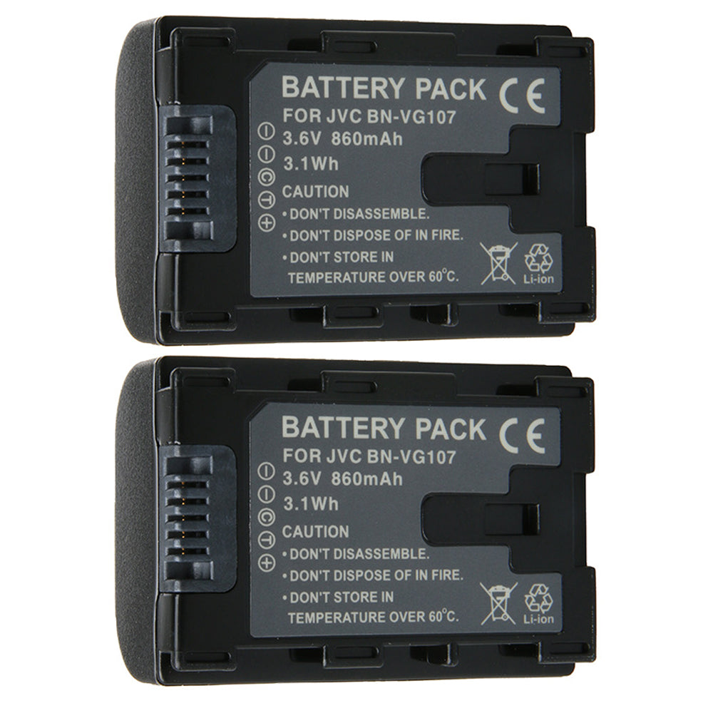 For JVC Camera Battery BN-VG107 3.6V 860mAh Batteries