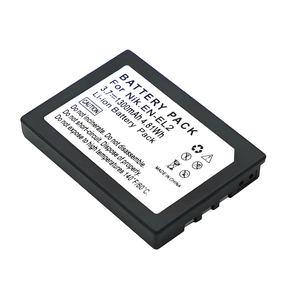 For Nikon EN-EL2 Battery Coolpix 3500, Coolpix SQ, Coolpix 2500 PN DDEN-EL2, 9904, BP-NKL2 1300mAh Camera Batteries